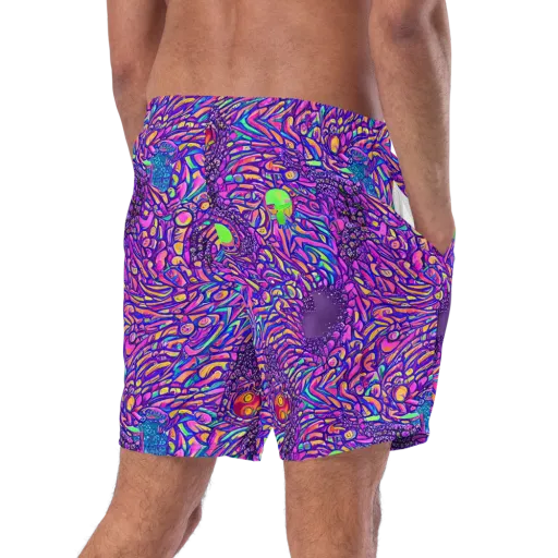 Psychedelic Bloom on a Swim Trunks