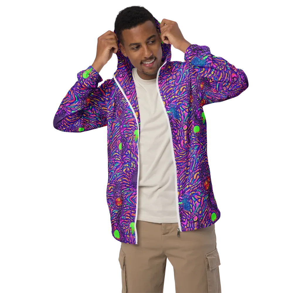 Psychedelic Bloom on Men's Windbreaker — Front