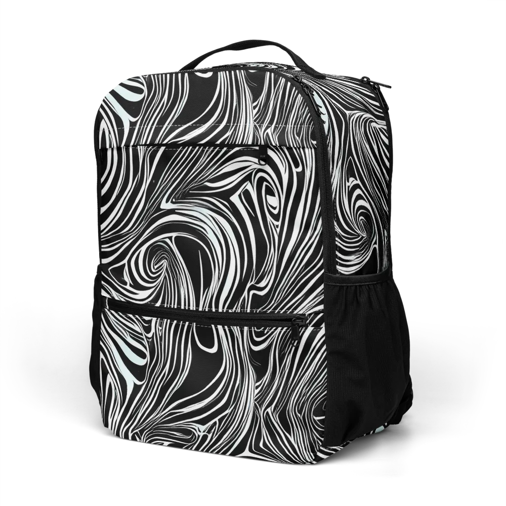 Ivory Vortex on Utility Backpack — Left Front