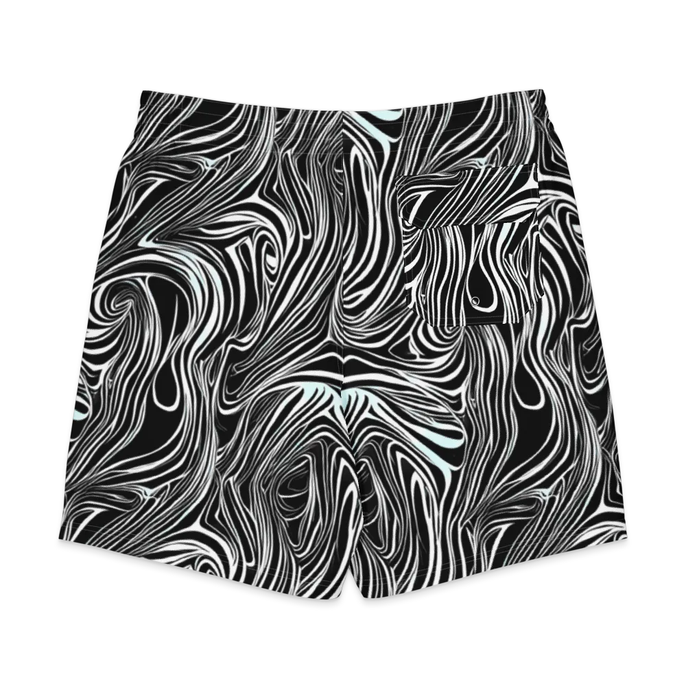 Ivory Vortex on Men's Board Shorts — Back