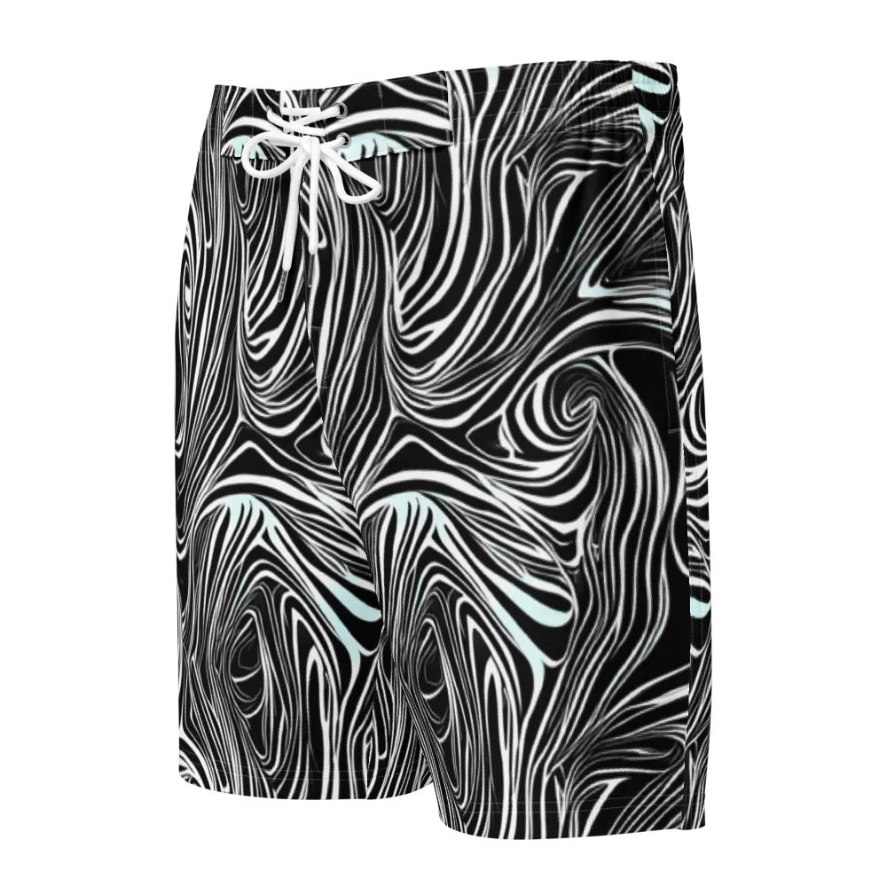 Ivory Vortex on Men's Board Shorts — Front