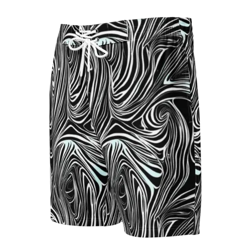 Ivory Vortex on a Men's Board Shorts