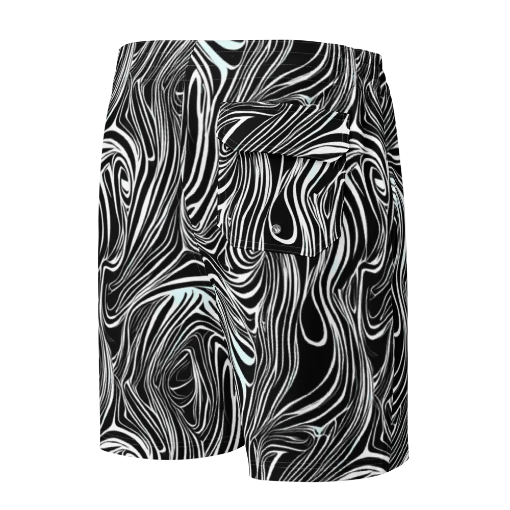 Ivory Vortex on Men's Board Shorts — Back