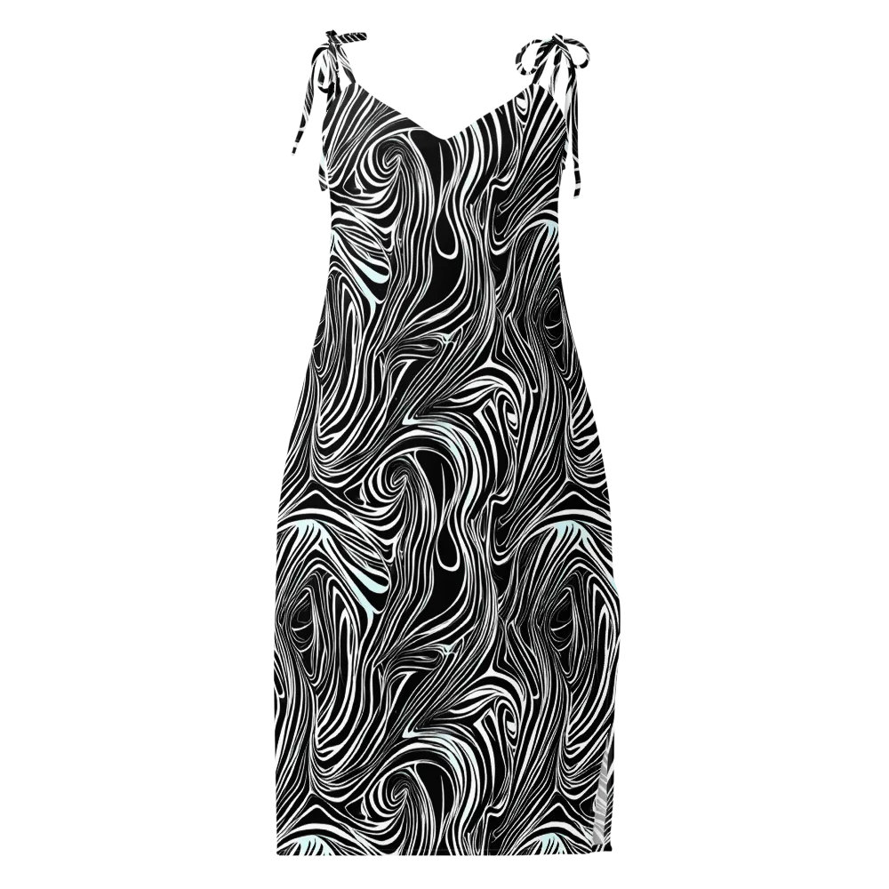 Ivory Vortex on Slip Dress — Front