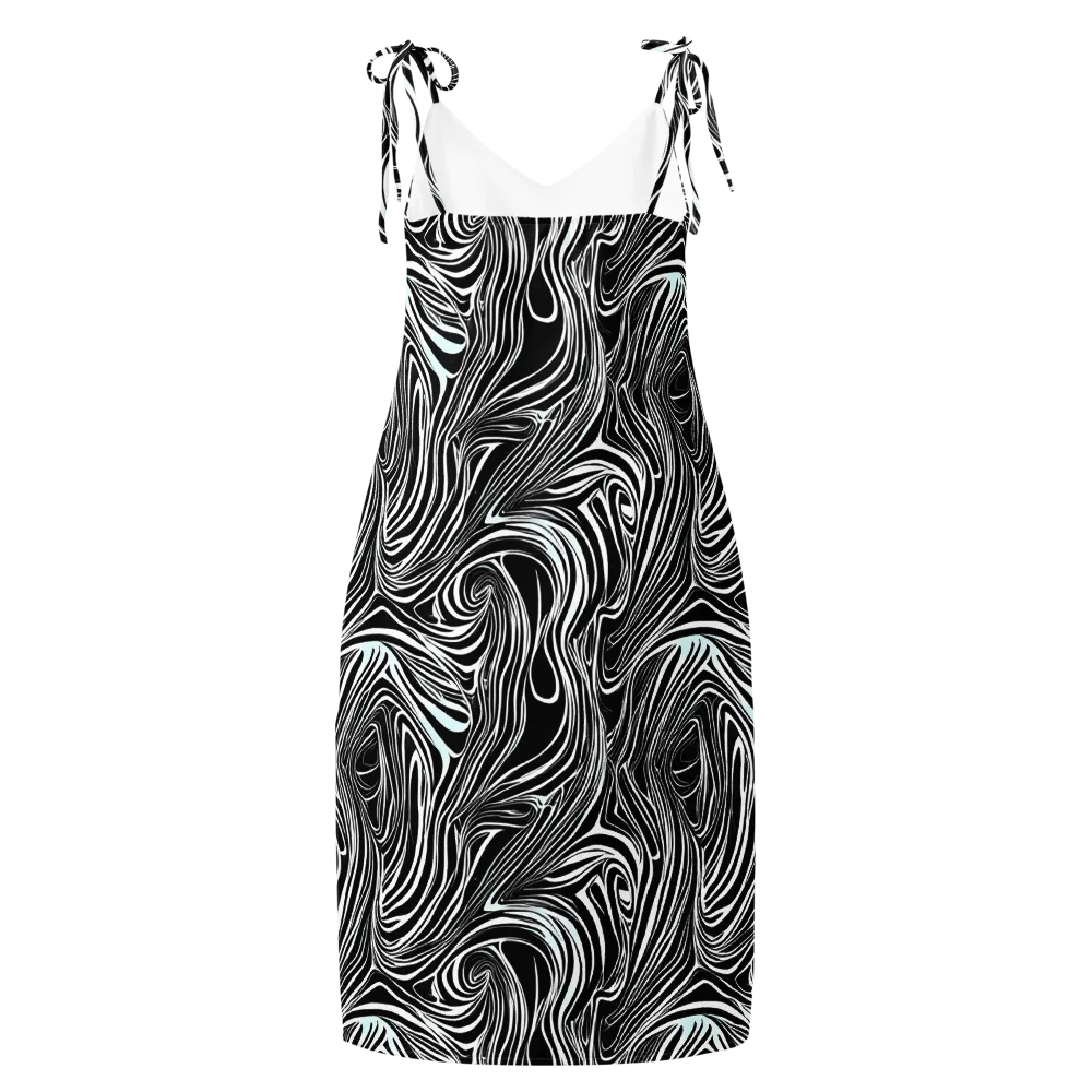 Ivory Vortex on Slip Dress — Back