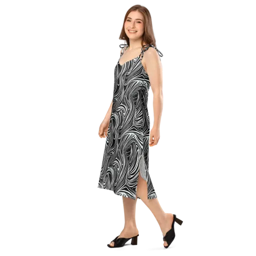 Ivory Vortex on a Slip Dress