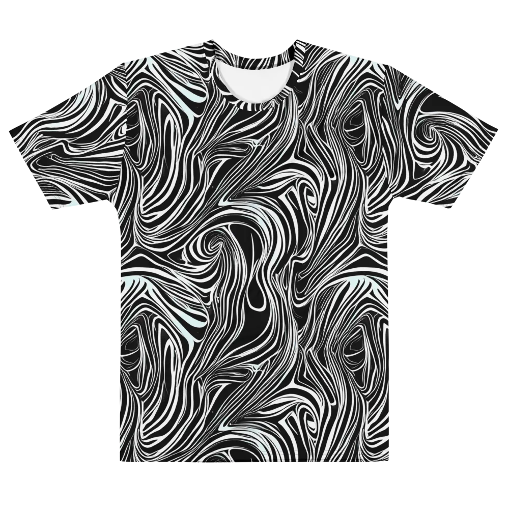 Ivory Vortex on Men's Cotton Crew Neck T-Shirt — Front