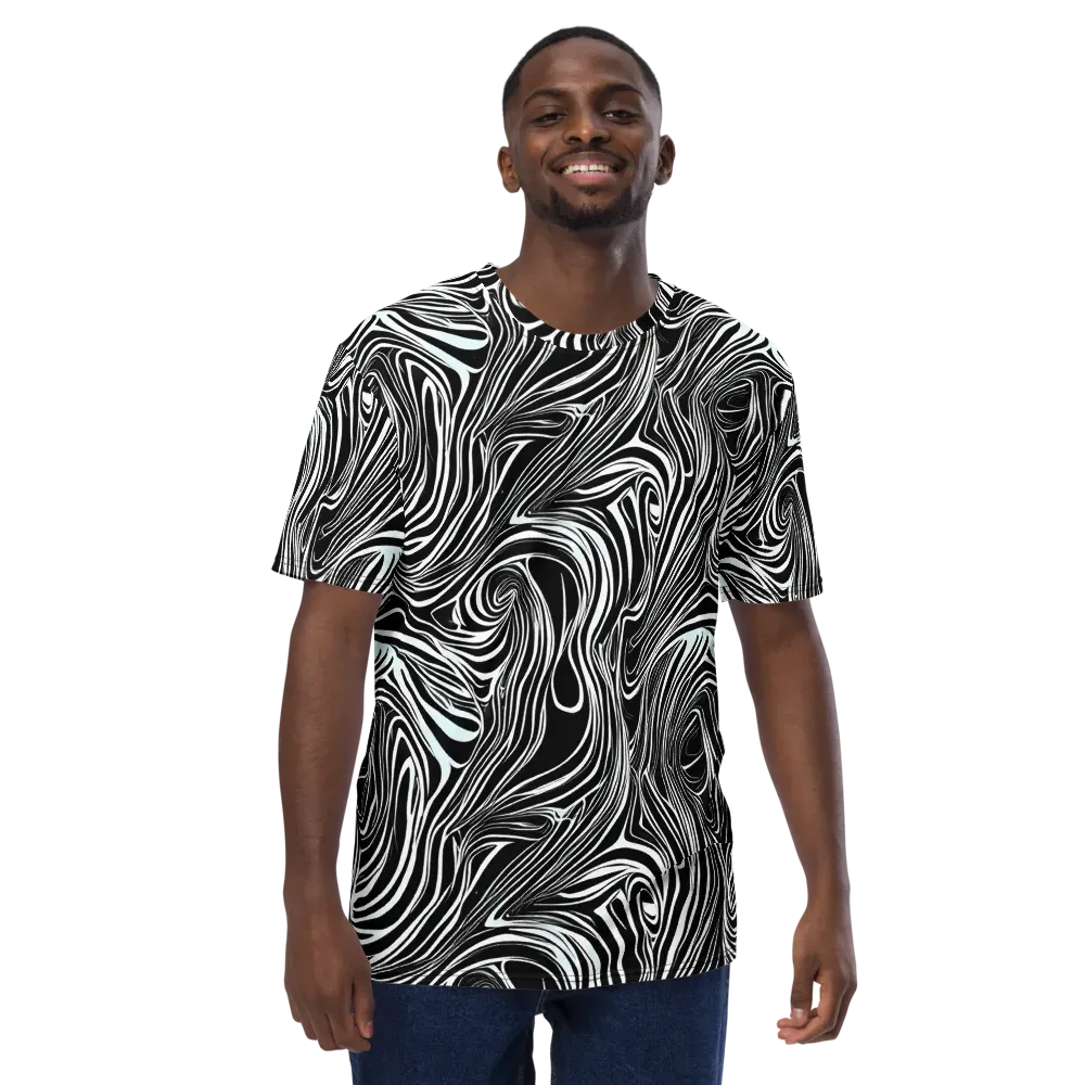 Ivory Vortex on Men's Crew Neck T-Shirt — Front