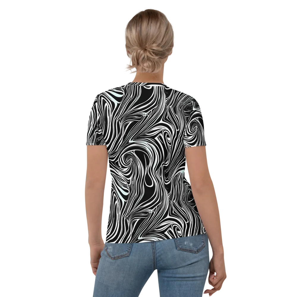 Ivory Vortex on Women's Crew Neck T-Shirt — Back