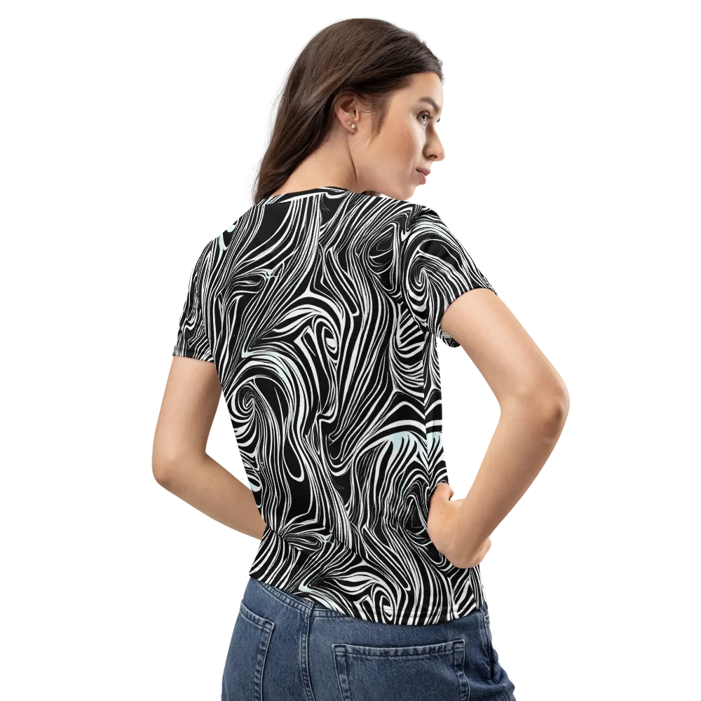 Ivory Vortex on Women's Crew Neck T-Shirt — Back