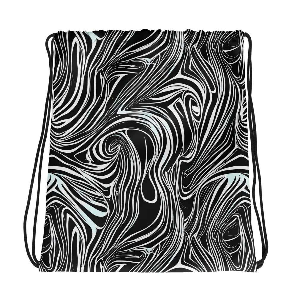 Ivory Vortex on Drawstring Bag — Photo