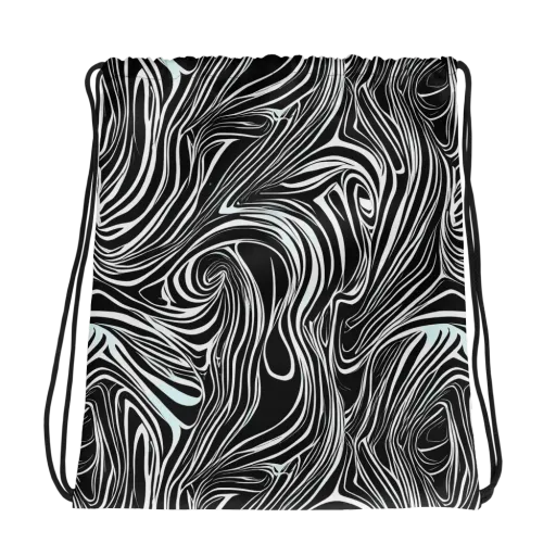 Ivory Vortex on a Drawstring Bag
