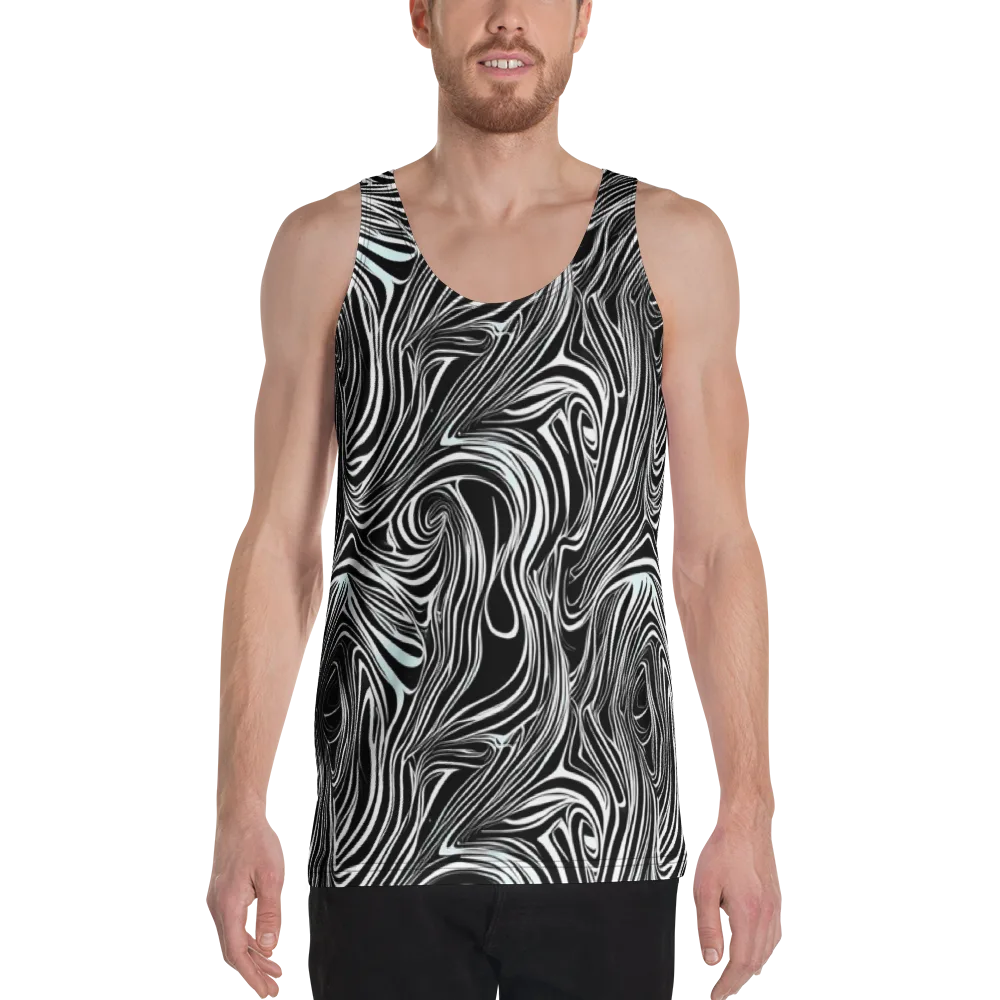 Ivory Vortex on Men's Tank Top — Front