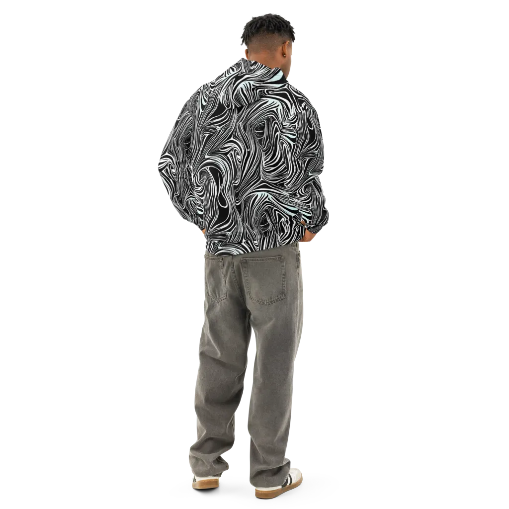 Ivory Vortex on Cotton Hoodie — Back