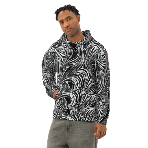 Ivory Vortex on a Cotton Hoodie