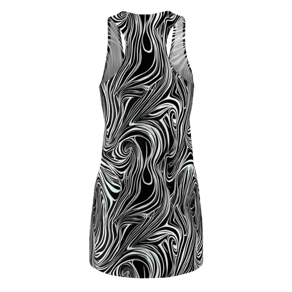 Ivory Vortex on Racerback Dress — Back