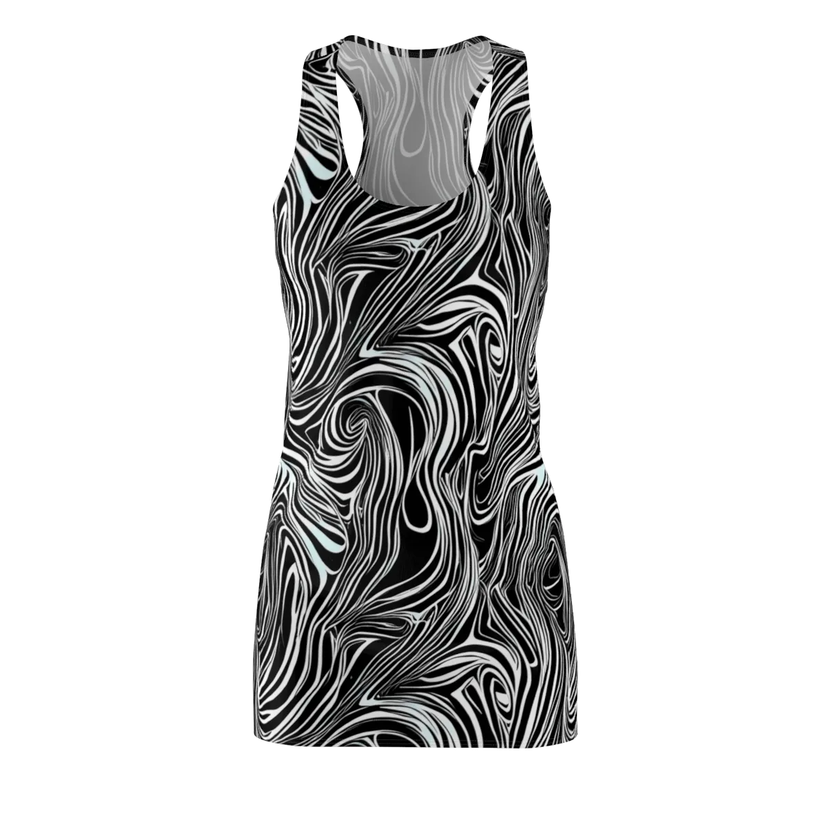 Ivory Vortex on Racerback Dress — Front