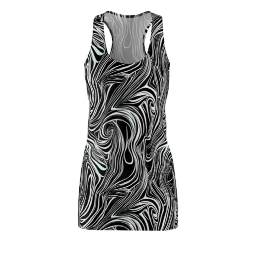 Ivory Vortex on a Racerback Dress