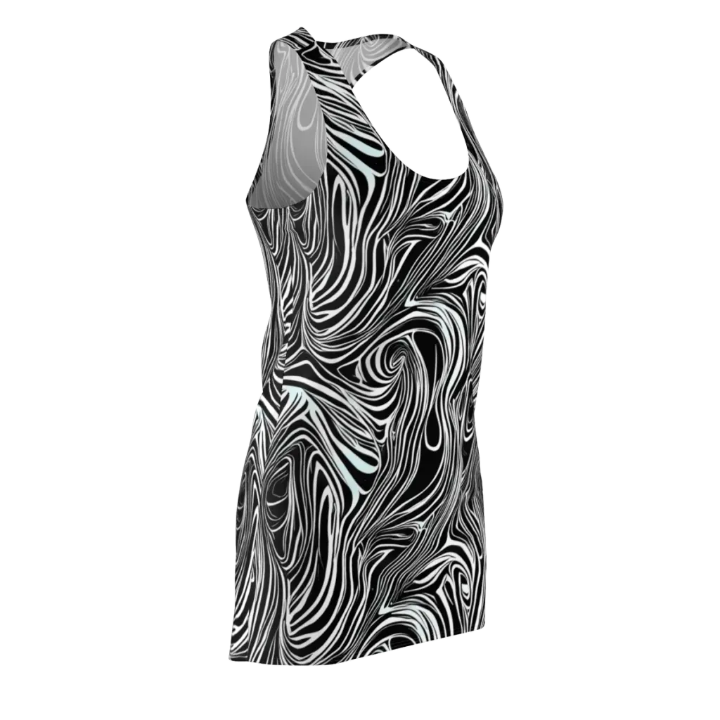 Ivory Vortex on Racerback Dress — Front Side