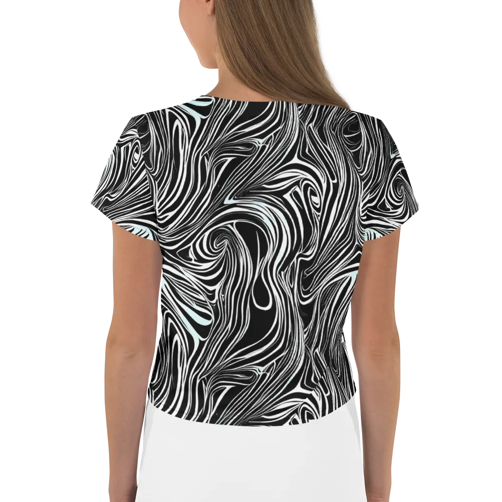 Ivory Vortex on Crop Tee — Back
