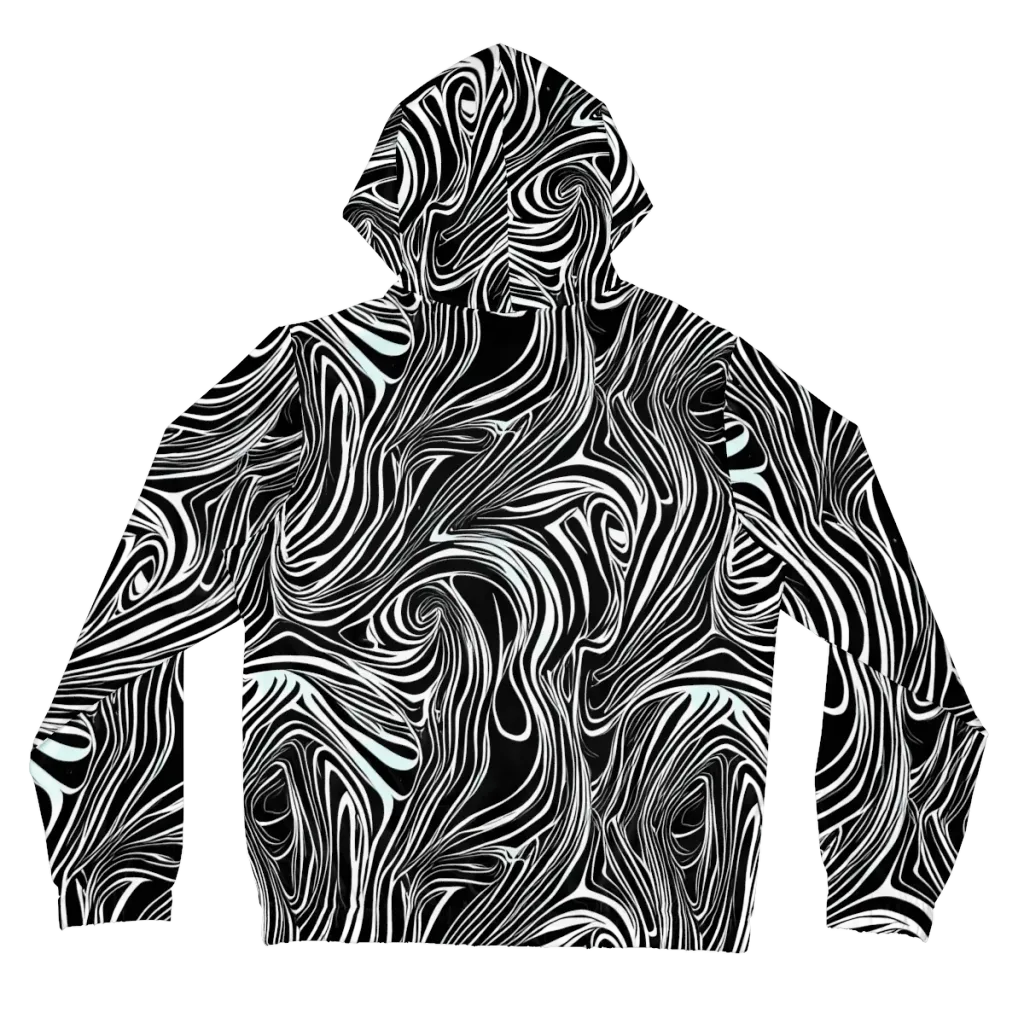 Ivory Vortex on Women's Full-Zip Hoodie — Back