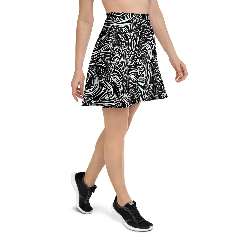 Ivory Vortex on Skater Skirt — Right