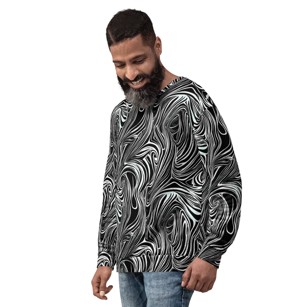 Ivory Vortex on Sweatshirt — Left Front