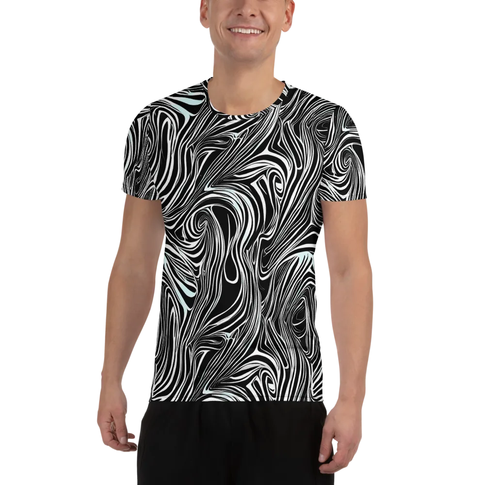 Ivory Vortex on Men's Athletic T-Shirt — Front