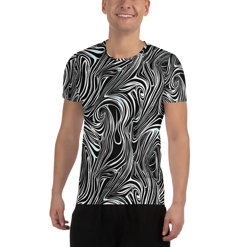 Ivory Vortex on Men's Athletic T-Shirt — Front