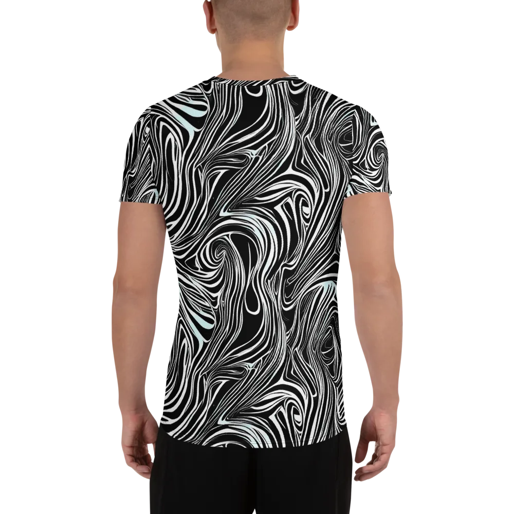 Ivory Vortex on Men's Athletic T-Shirt — Back