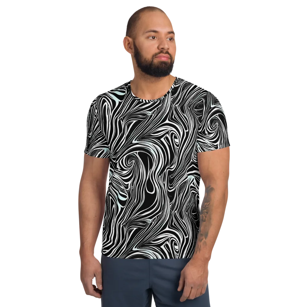 Ivory Vortex on Men's Athletic T-Shirt — Front