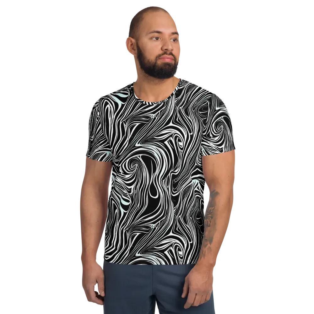 Ivory Vortex on Men's Athletic T-Shirt — Front