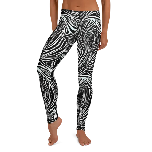 Ivory Vortex on a Leggings