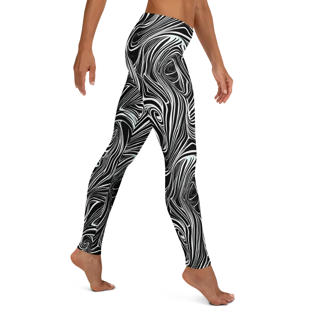 Ivory Vortex on Leggings — Right