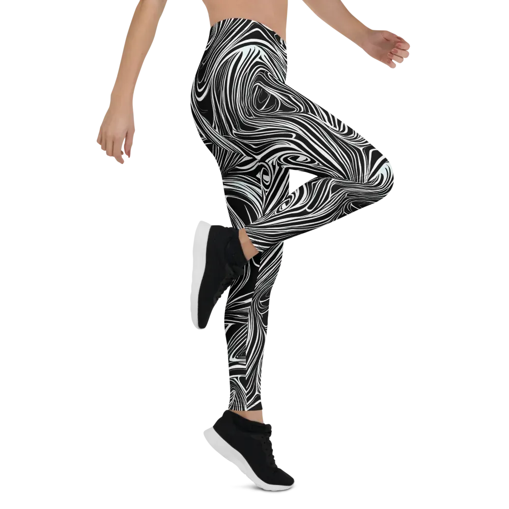 Ivory Vortex on Leggings — Right