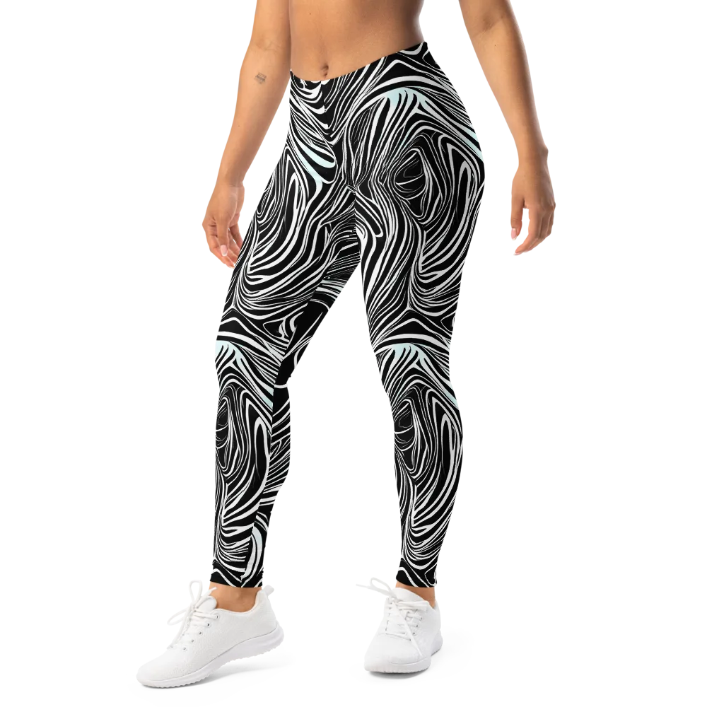 Ivory Vortex on Leggings — Left Front