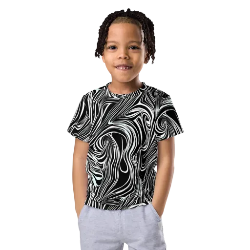 Ivory Vortex on a Kids Crew Neck T-Shirt