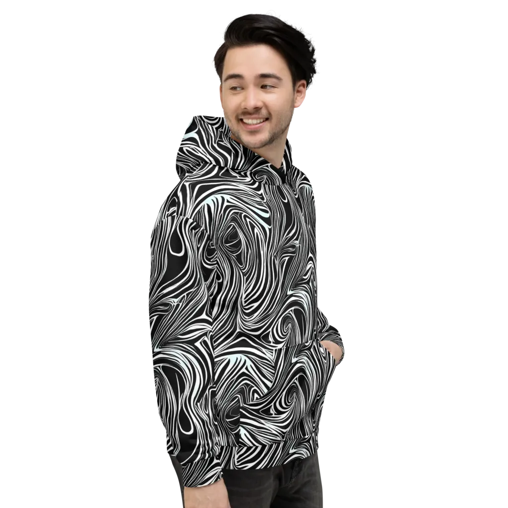 Ivory Vortex on Hoodie — Right