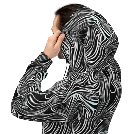 Ivory Vortex on a Hoodie