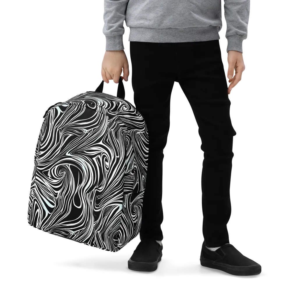 Ivory Vortex on Minimalist Backpack — Zoomed-in
