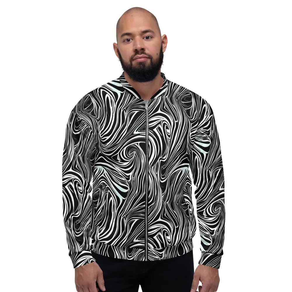 Ivory Vortex on Bomber Jacket — Front