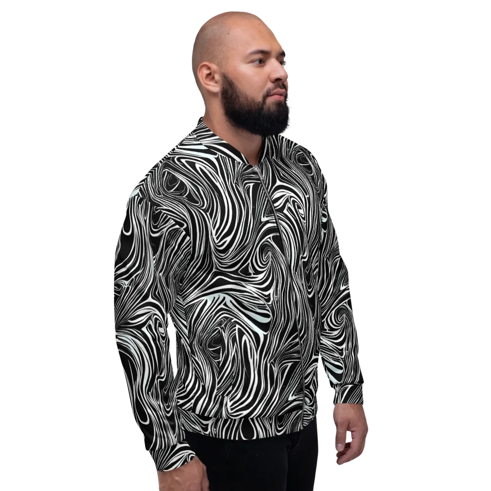 Ivory Vortex on Bomber Jacket — Right