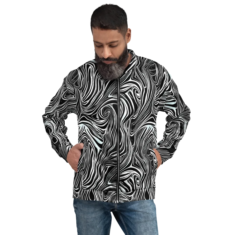 Ivory Vortex on Bomber Jacket — Front