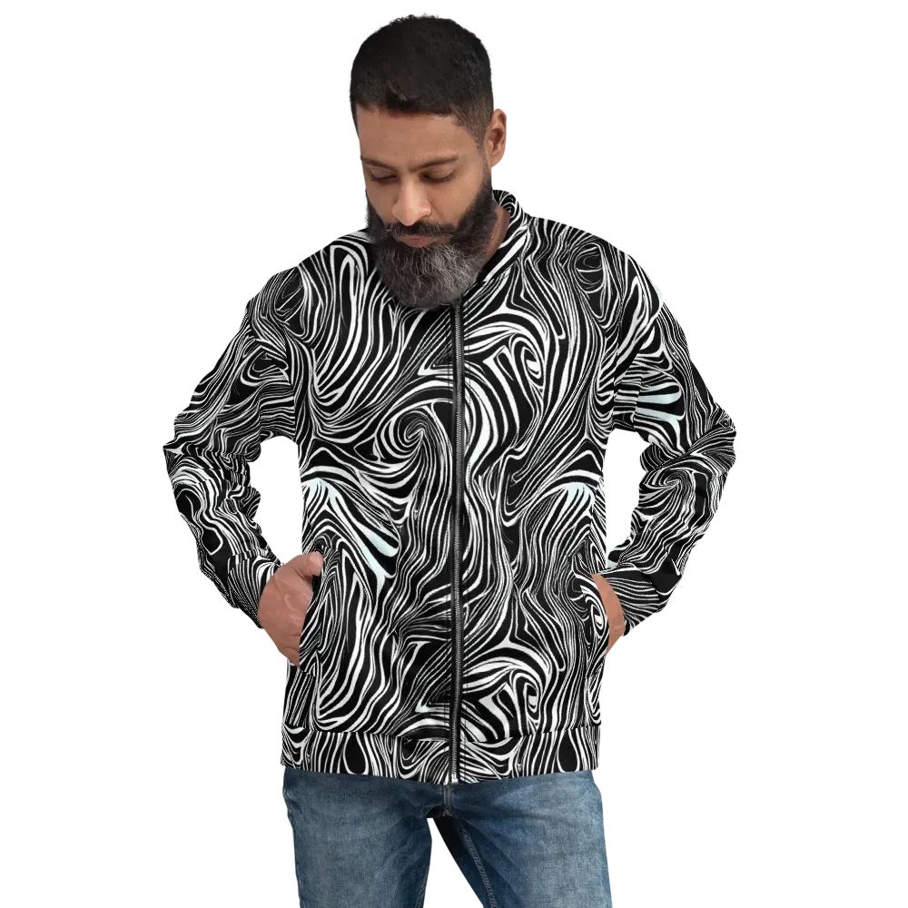 Ivory Vortex on Bomber Jacket — Front