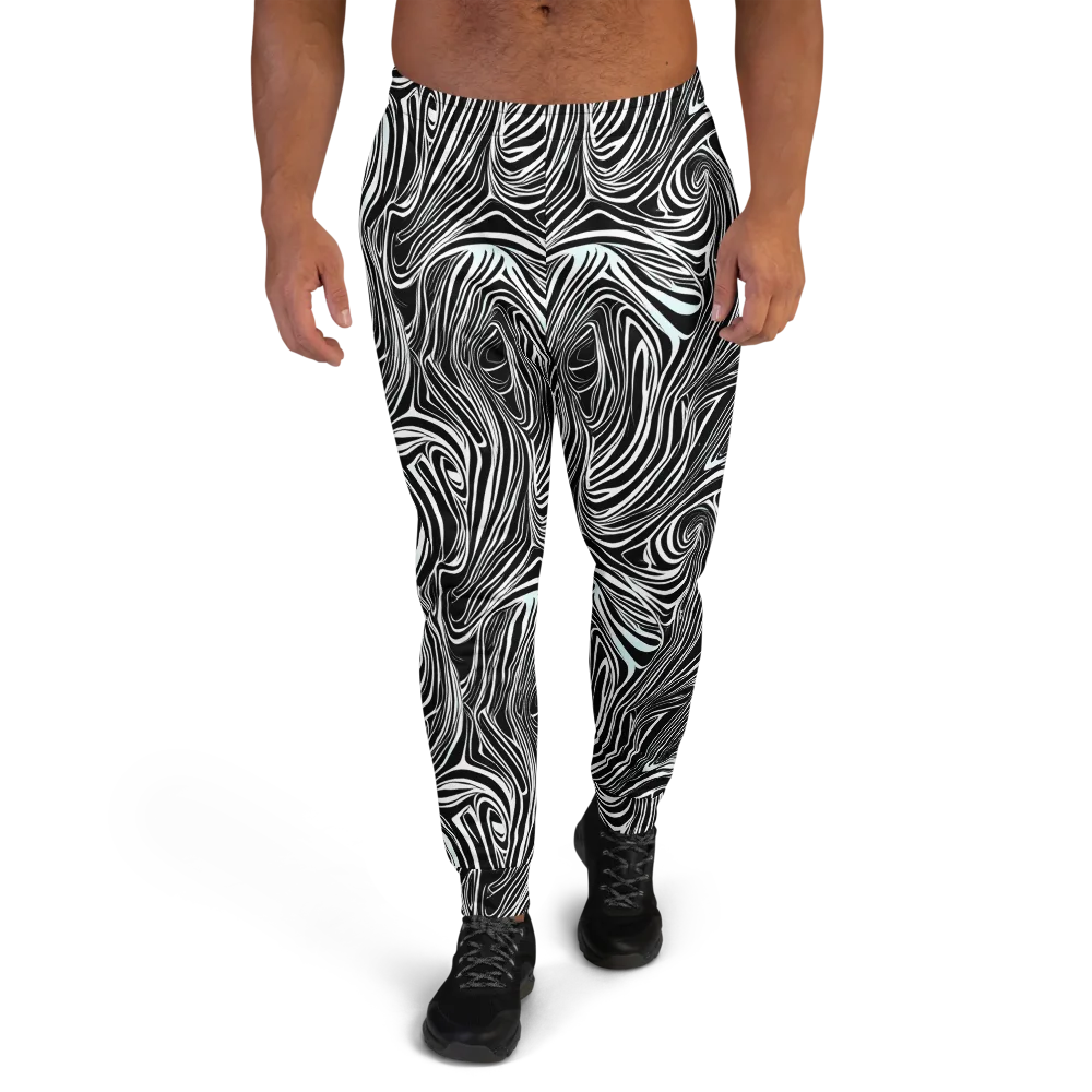 Ivory Vortex on Men's Joggers — Front