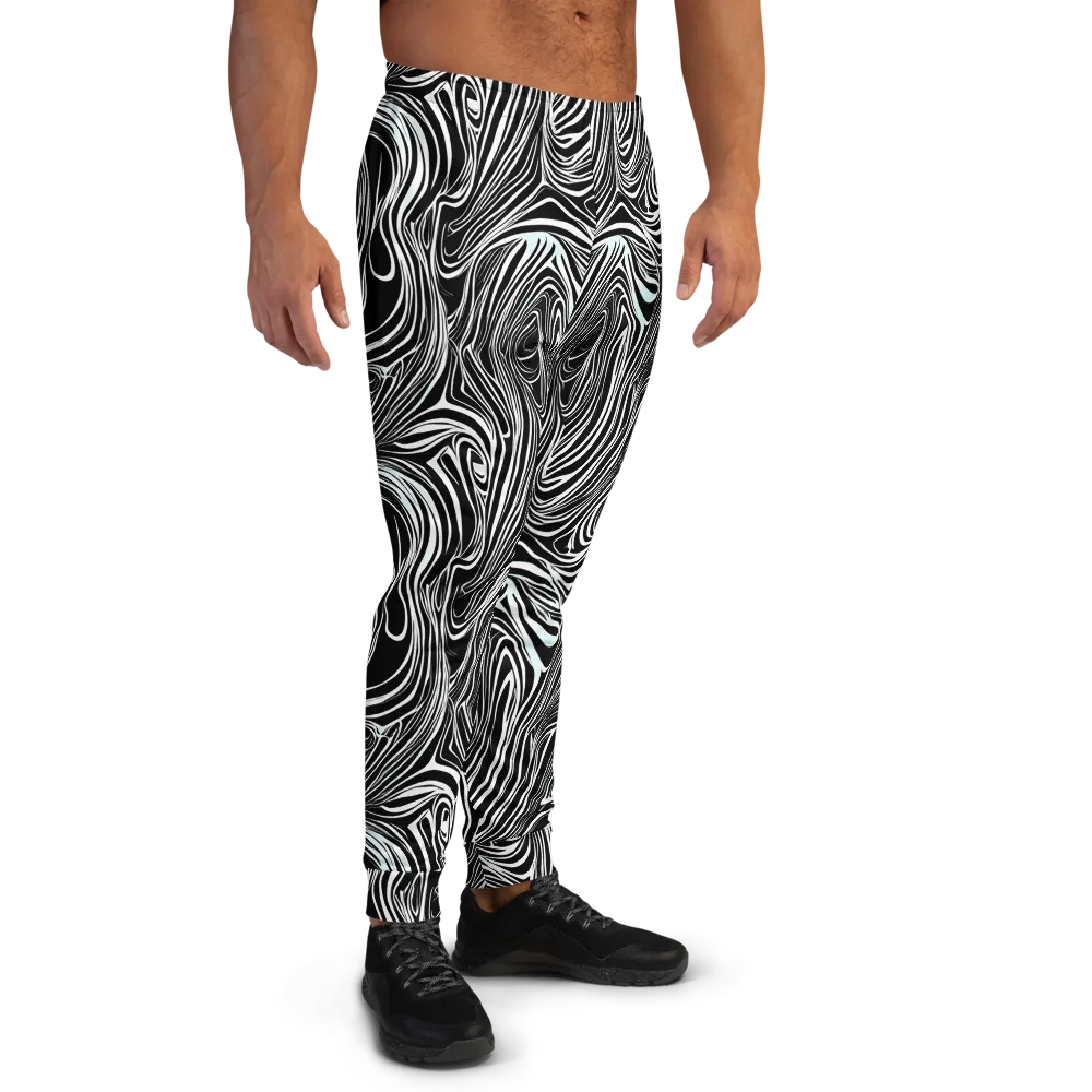 Ivory Vortex on Men's Joggers — Right