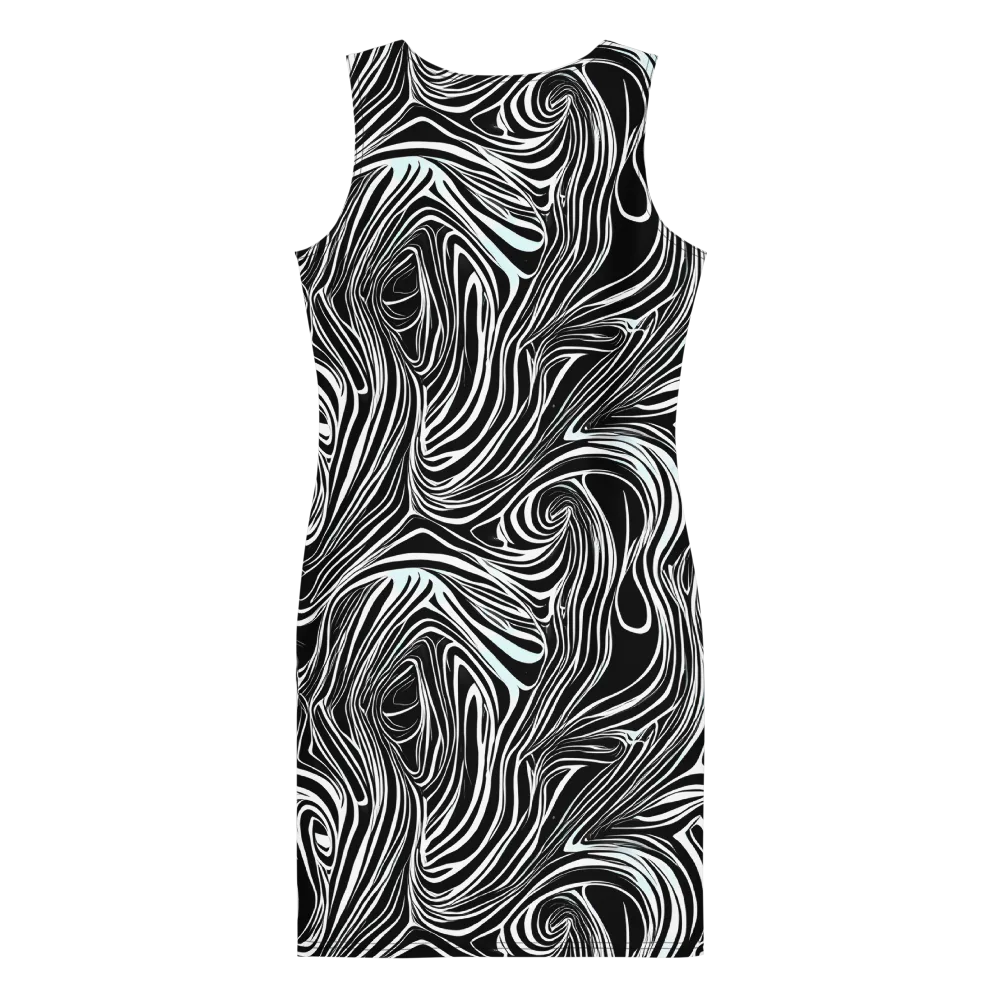 Ivory Vortex on Bodycon Dress — Back