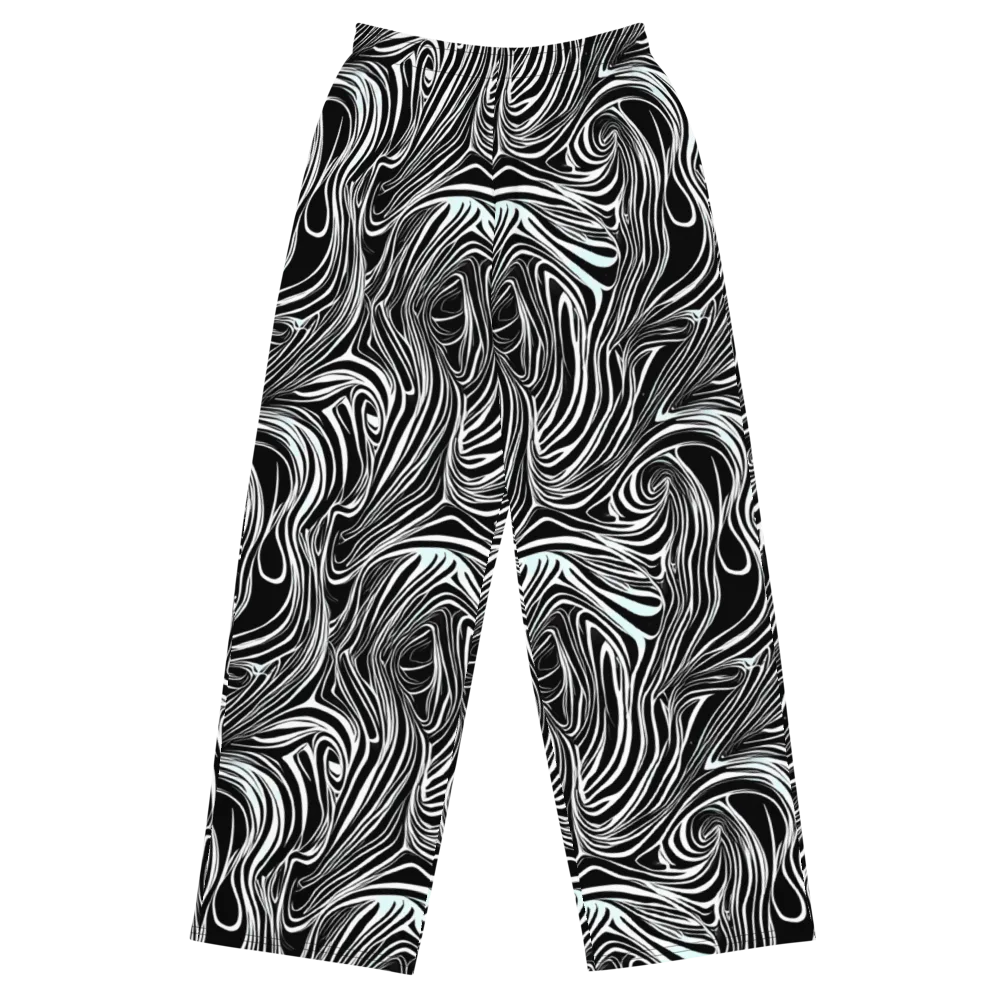 Ivory Vortex on Wide-Leg Pants — Front