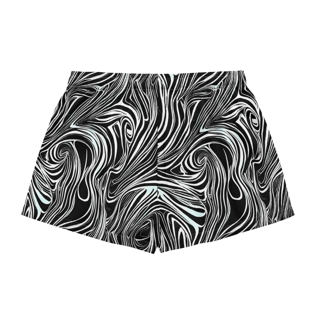 Ivory Vortex on Women's Pajama Shorts — Back