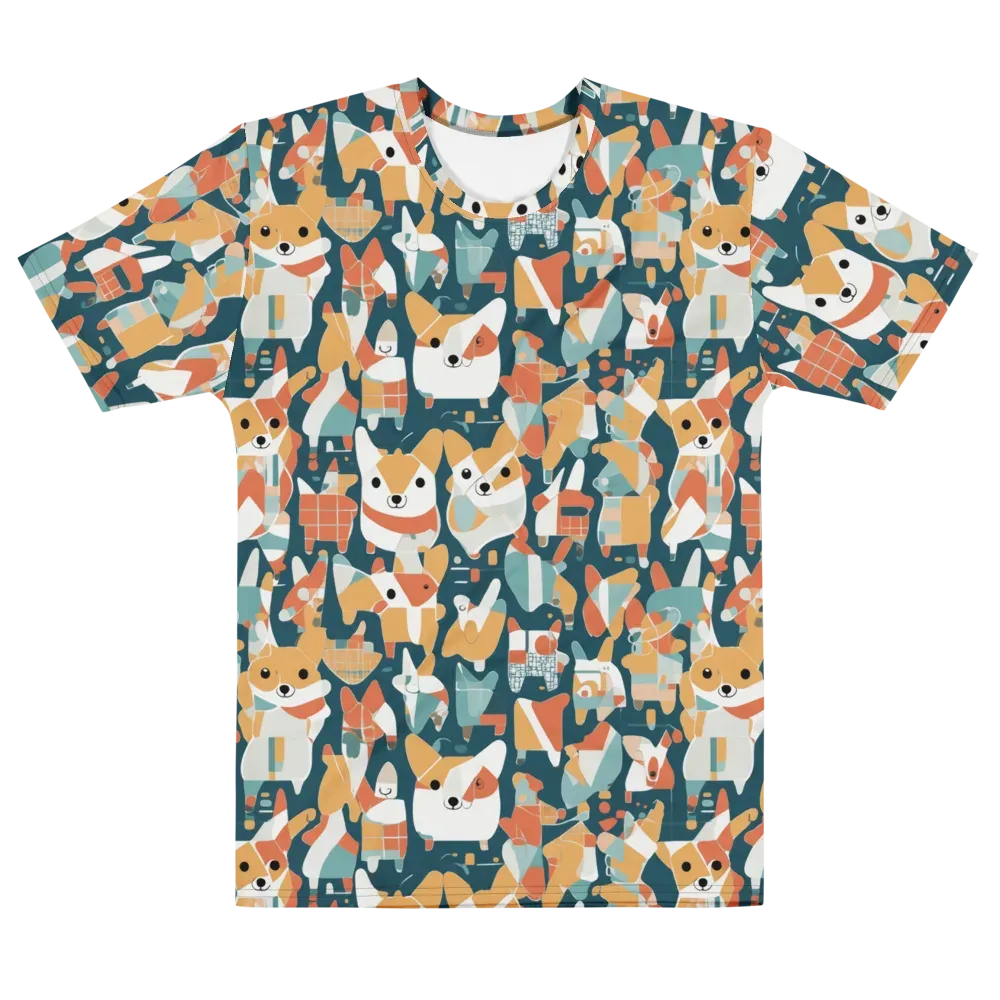 Mod Cats on Men's Cotton Crew Neck T-Shirt — Front